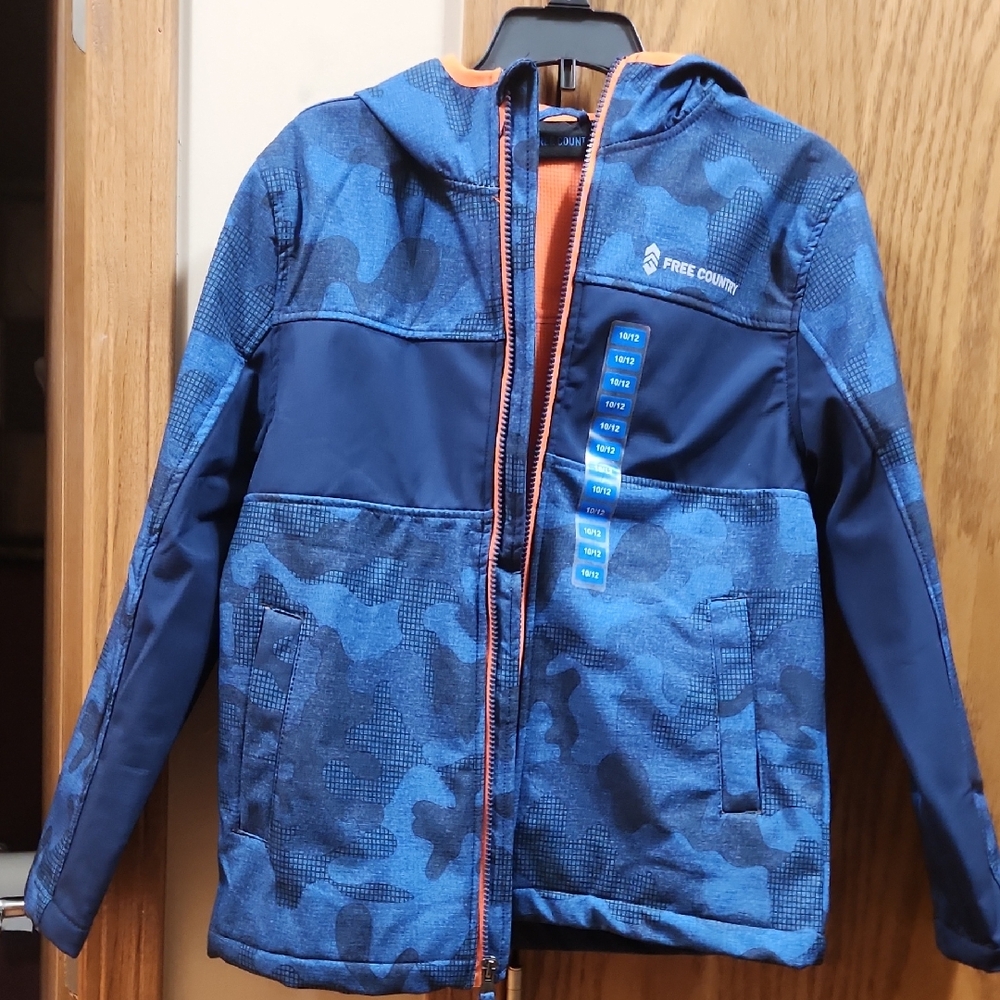NWT Free Country Orange Softshell Jacket